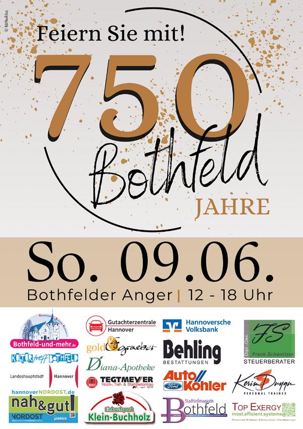 Feiern SIe mit Bothfeld 750 jahre Plakat